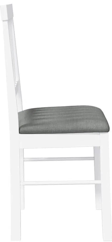 Cadeiras de jantar com almofadões 2 pcs madeira maciça branco