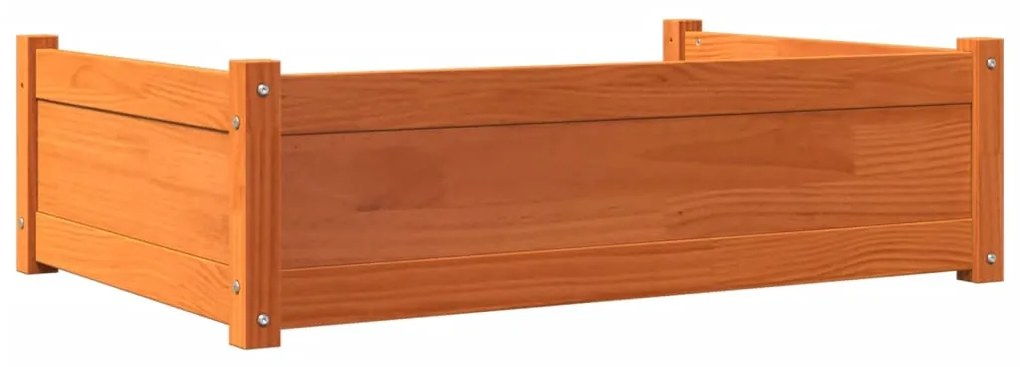 Cama para cães 95,5x65,5x28 cm madeira de pinho castanho-mel