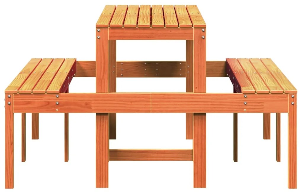 Mesa de piquenique 160x134x75 cm pinho maciço castanho-mel