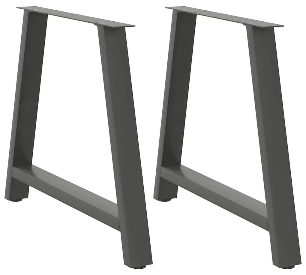 Pés para mesa de jantar em formato A, 2 peças, antracite, 100x(72-73)
