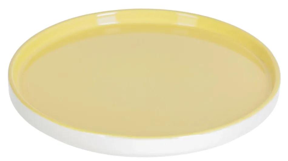 Kave Home - Prato de sobremesa Midori cerâmica amarelo