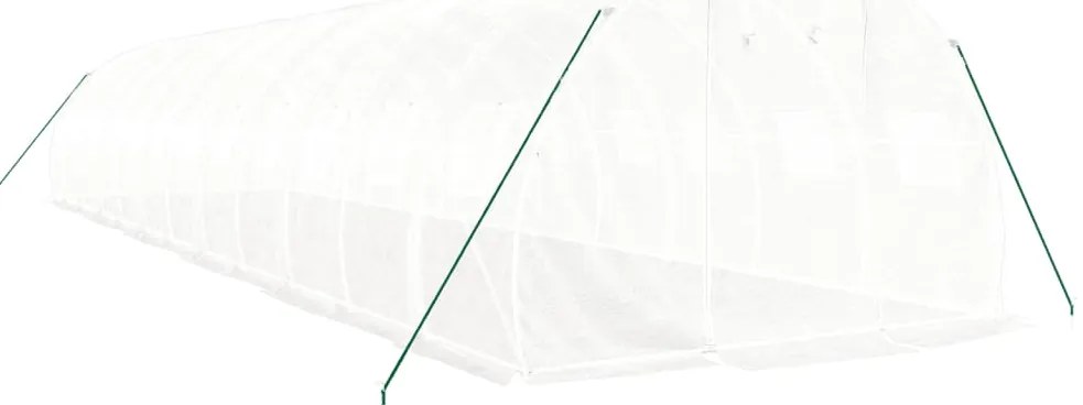 Estufa com estrutura de aço 36 m² 12x3x2 m branco