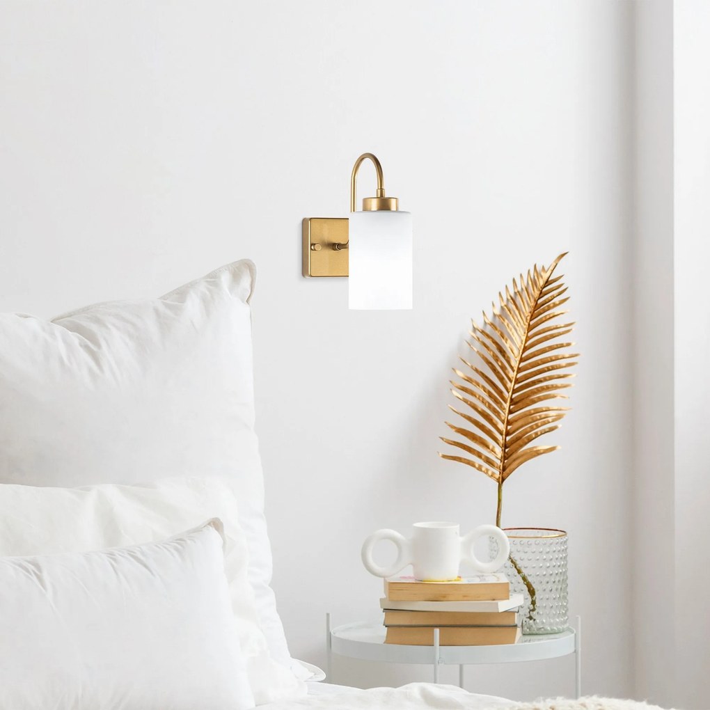 Aplique Duzsuz – Branco e Dourado – 10 x 23 x 24 cm