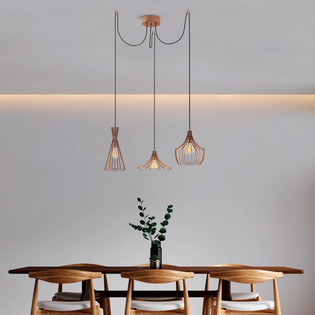 Candeeiro Chandelier Mezopotamya – Cobre – 114 cm x 130 cm