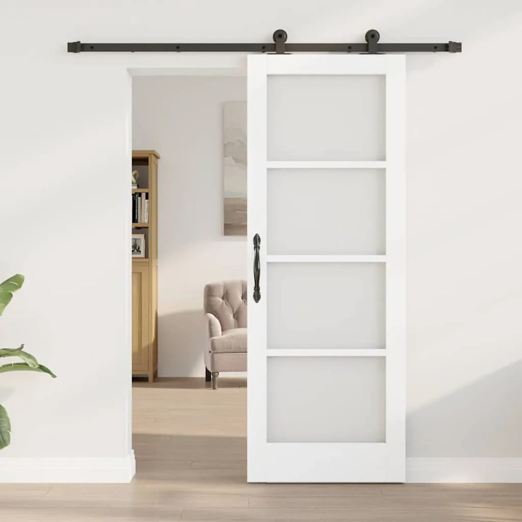 Porta Deslizante vidaXL com Conjunto de Ferragens 'ORKDAL'em Madeira S