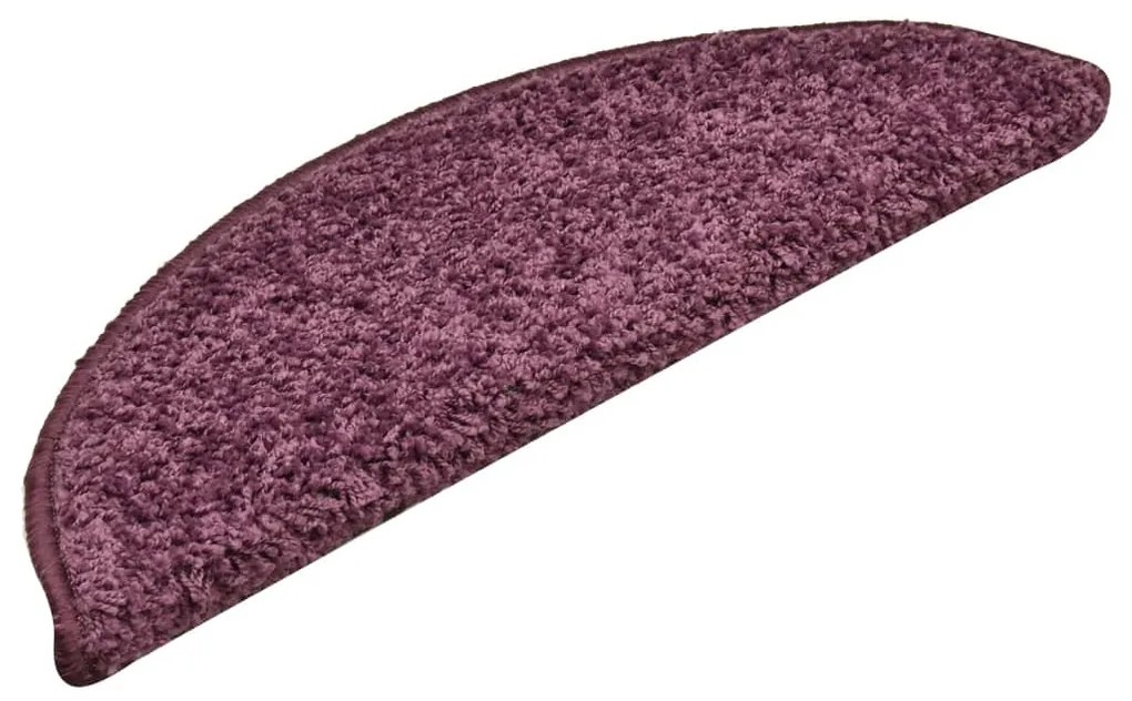 Tapete/carpete para degraus 15 pcs 56x17x3 cm roxo-escuro