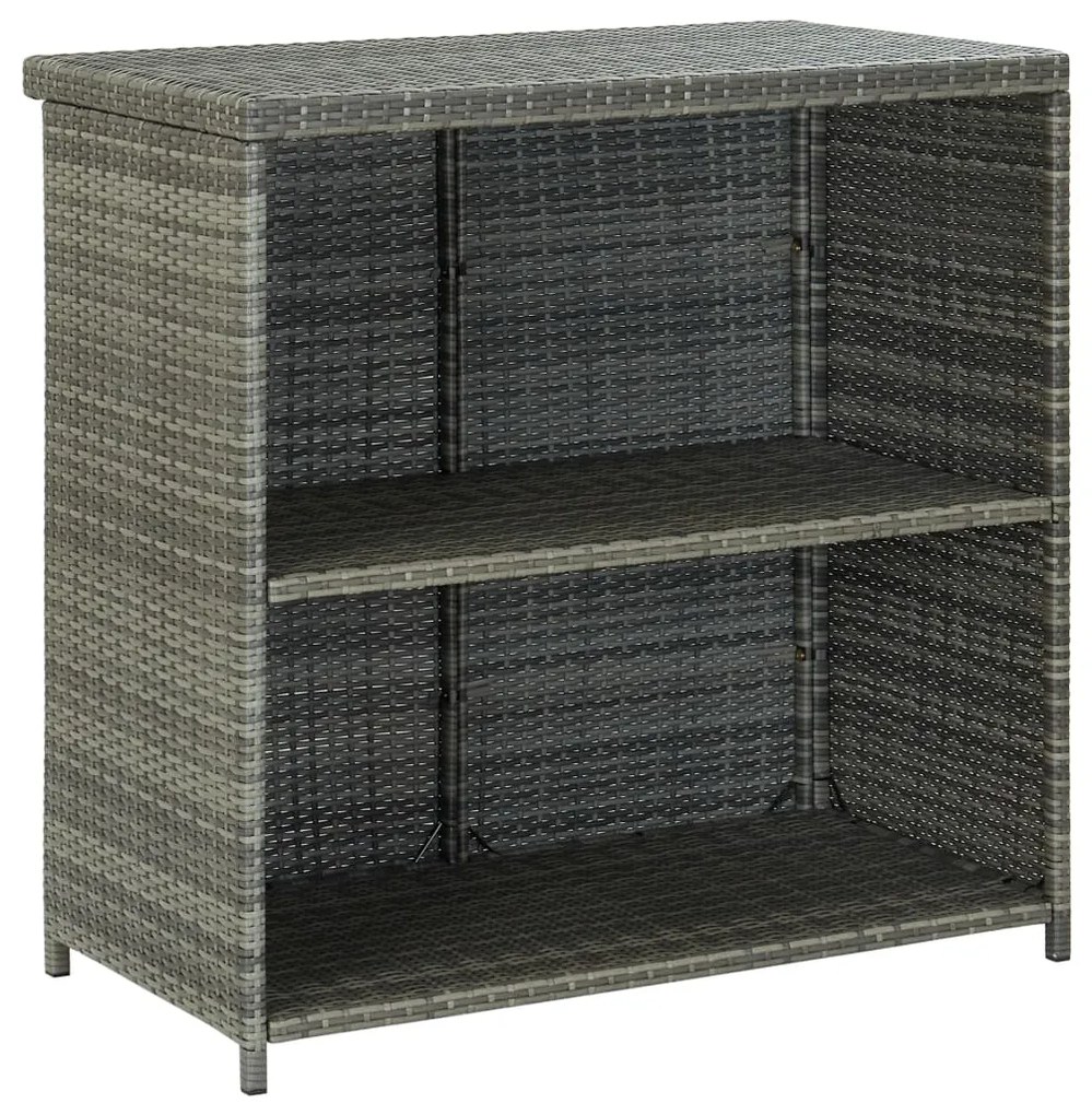3 pcs conjunto de bar vime PE cinzento