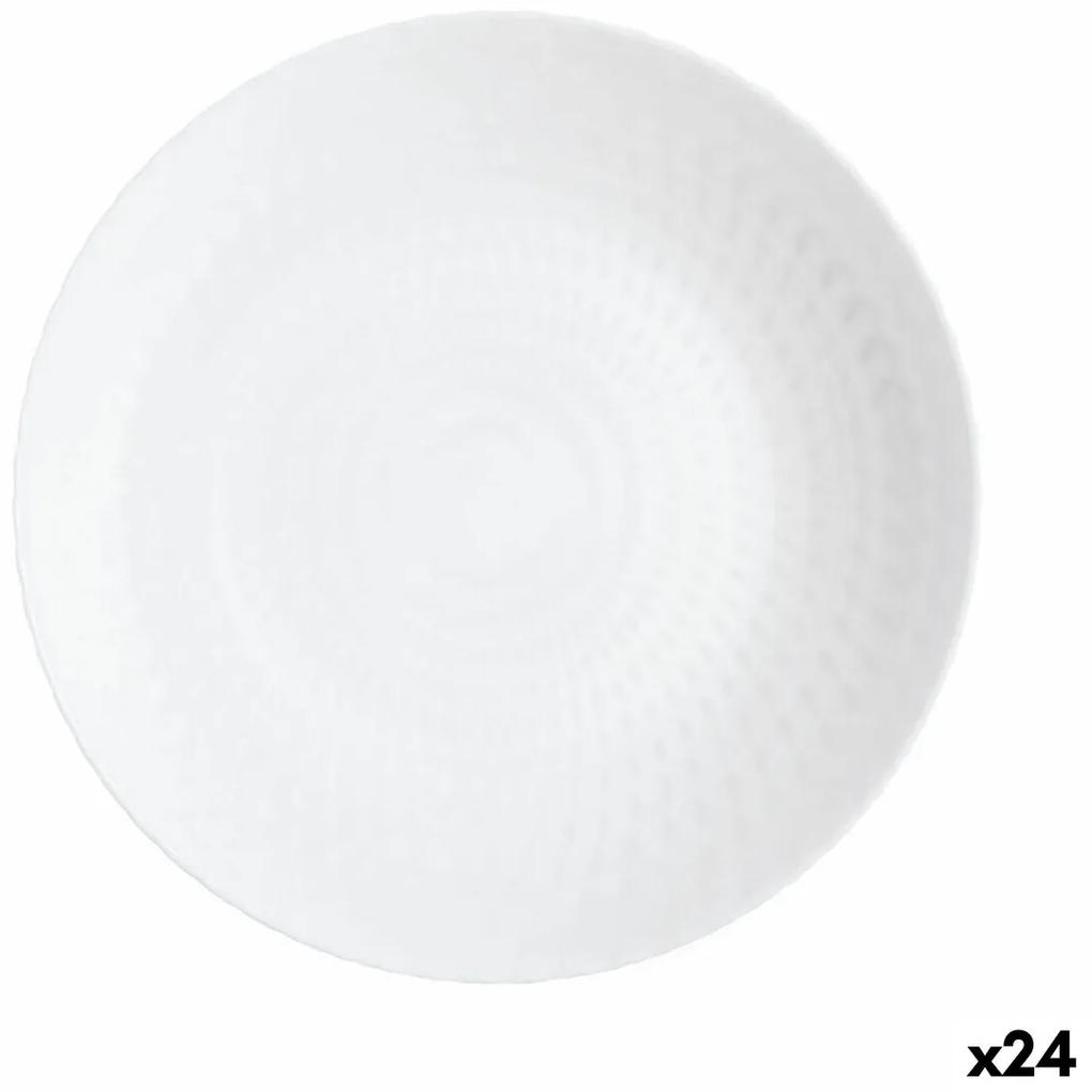 Prato Fundo Luminarc Pampille Branco Vidro (20 cm) (24 Unidades)