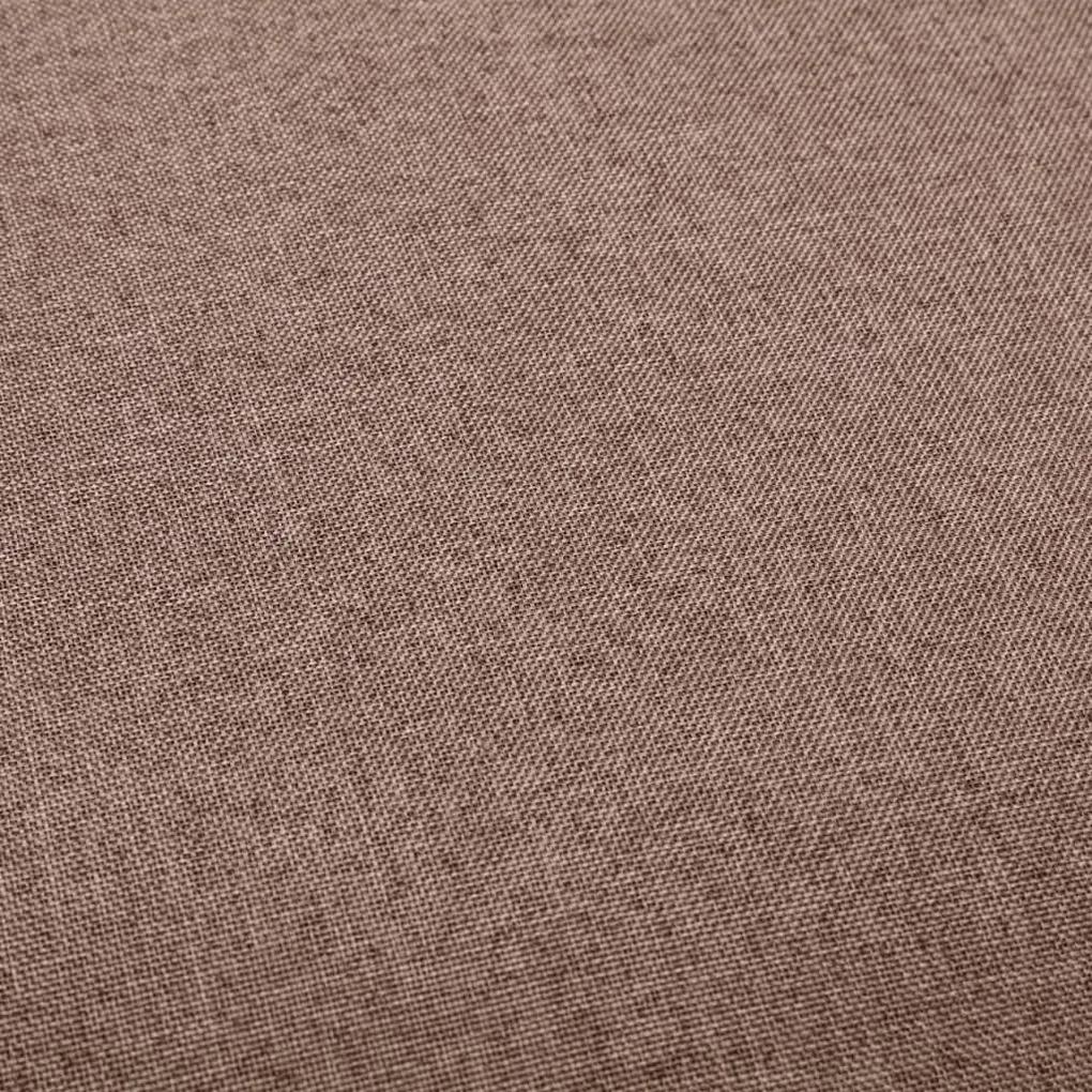 Cadeiras de bar 2 pcs tecido cinzento-acastanhado