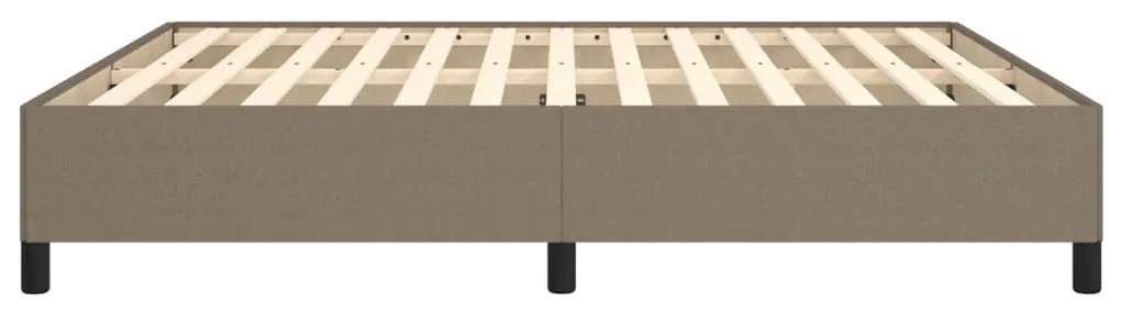 Cama sem colchão 160x200 cm tecido castanho-acinzentado