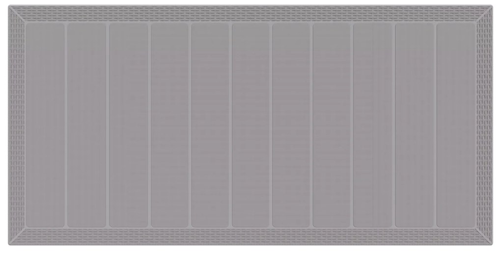 Conjunto de Jantar de Jardim de 7 Peças Cinza Claro de Polyrattan