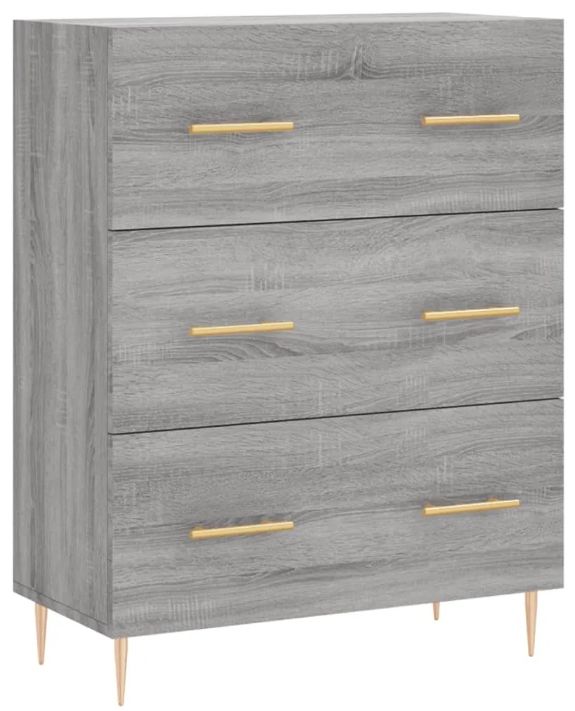 Armário alto 69,5x34x180 cm derivados de madeira sonoma cinza