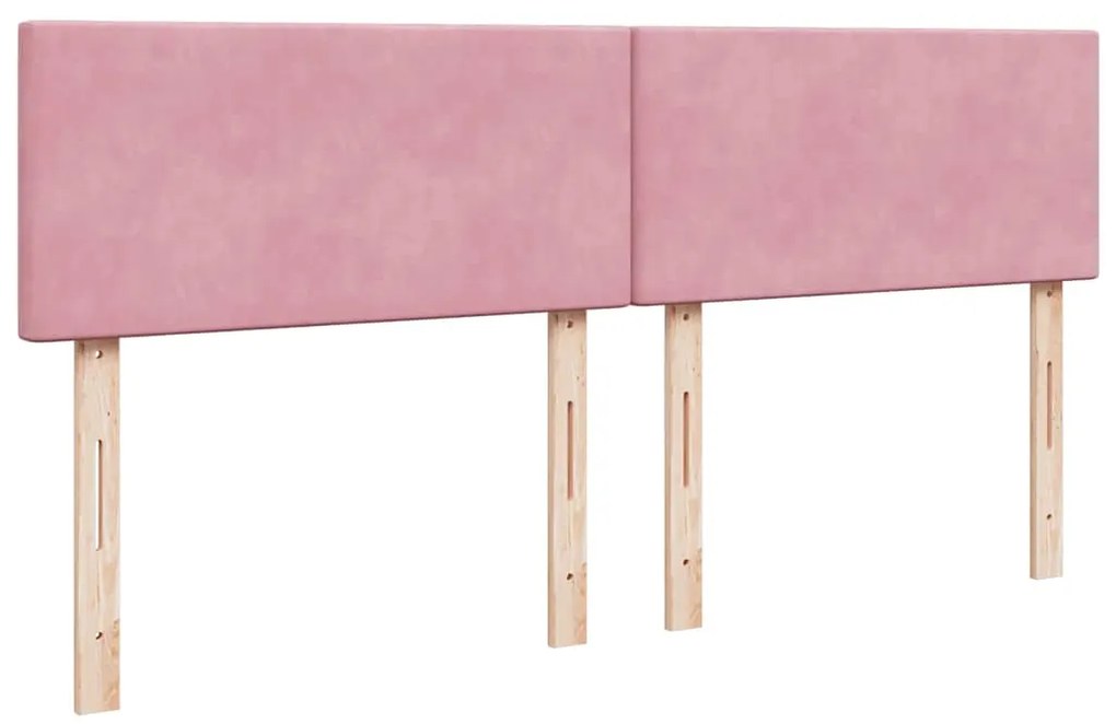 Estrutura de cama otomana com colchão 160x200 cm veludo rosa