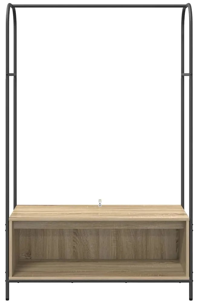 Cabideiro com prateleiras Carvalho Sonoma 100x44x160 cm