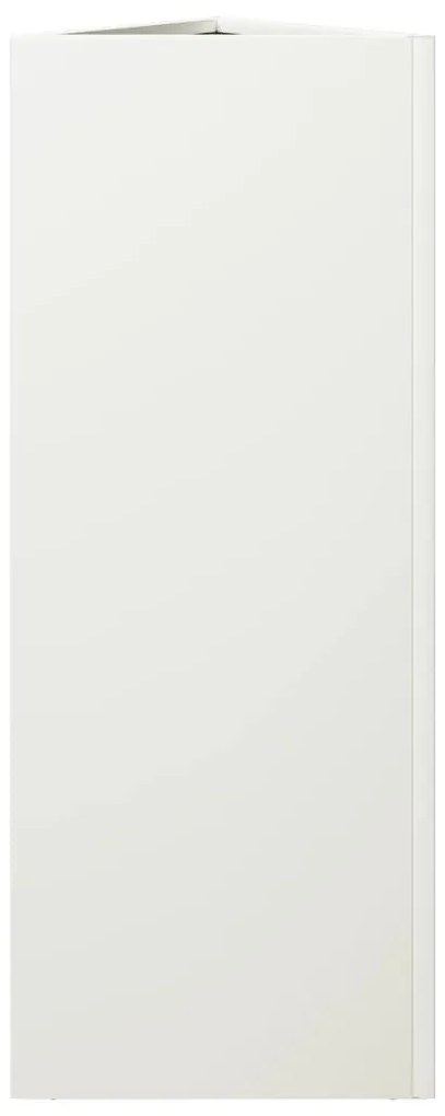 Vaso/floreira de jardim triangular 30x26x75 cm aço branco