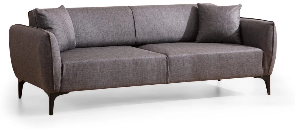 Sofá "Belissimo" de 3 Lugares – Cinzento Escuro – 220x95x67 cm – Desig