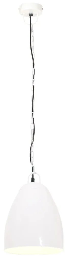 Candeeiro teto industrial redondo 25 W 32 cm E27 branco