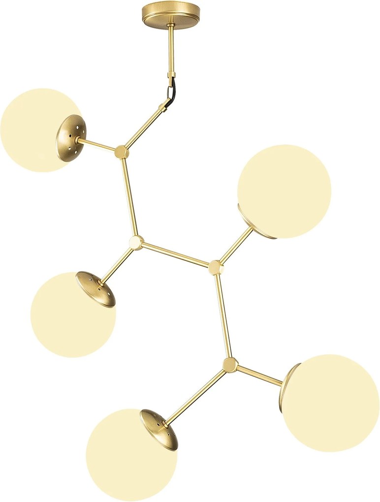 Candeeiro de Teto Damar – Amarelo e Branco – 75 x 15 cm