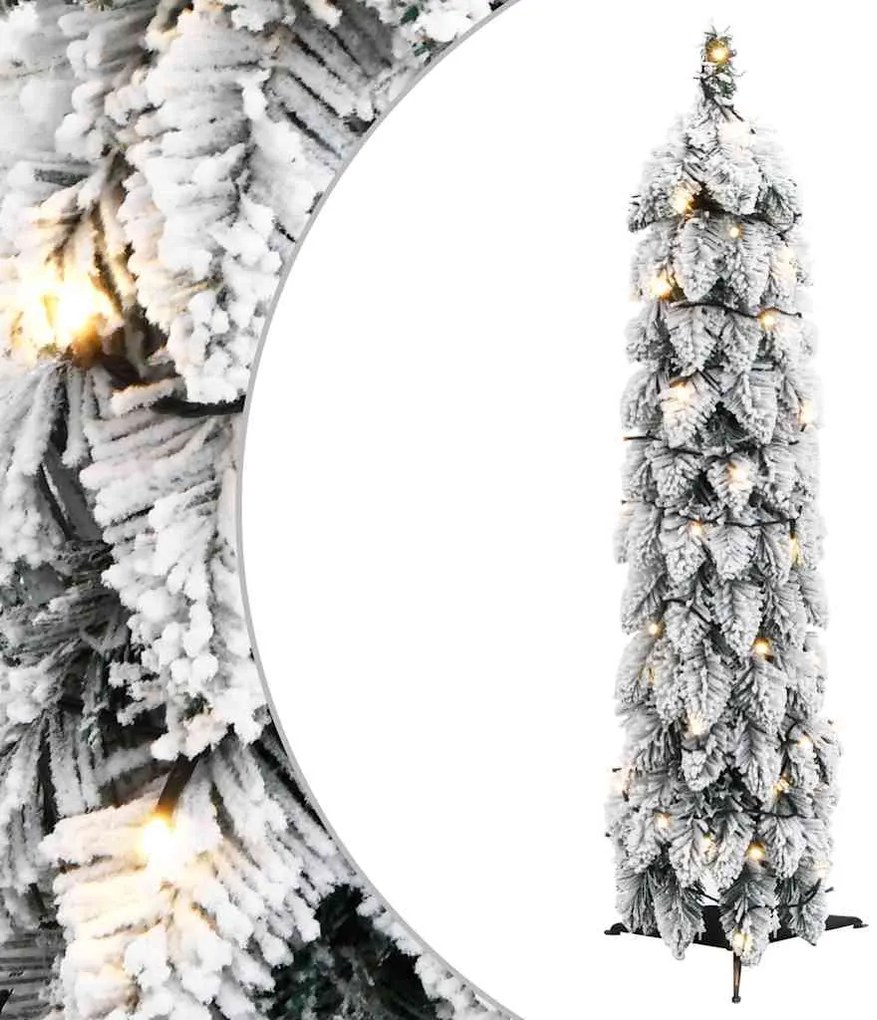 vidaXL Árvore Natal artificial pré-iluminada 30 LEDs e flocos de neve