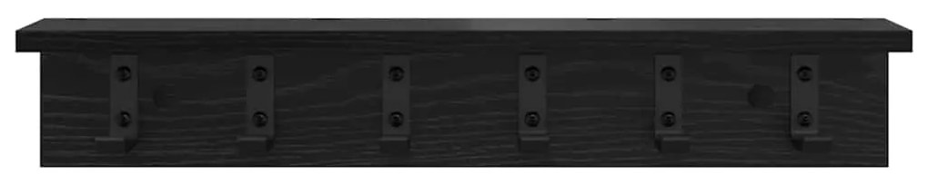 Cabideiro de Parede Carvalho preto 60 x 10.5 x 10.5 cm