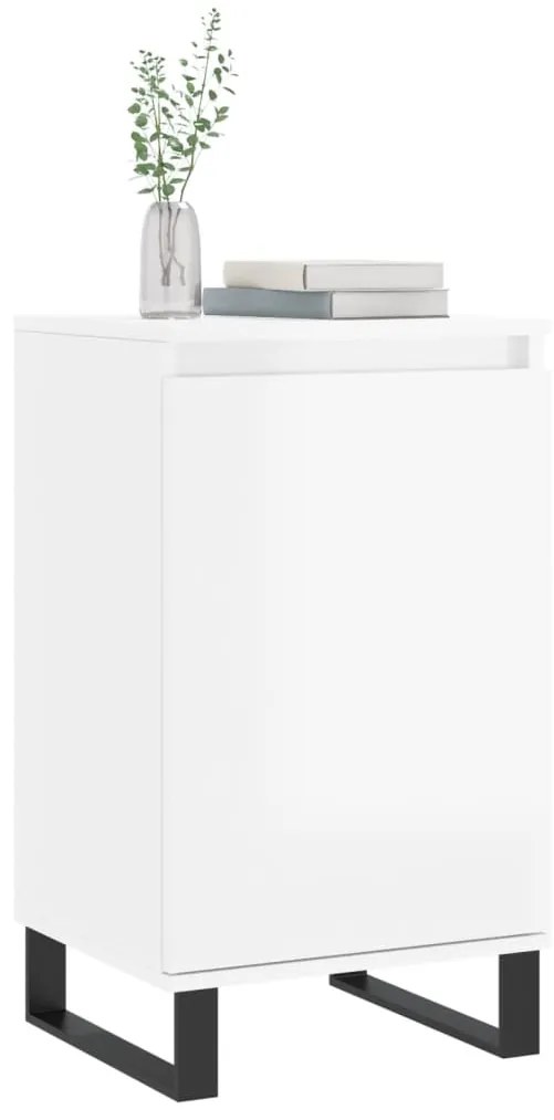 Aparadores 2 pcs 40x35x70 cm deriv. de madeira branco brilhante