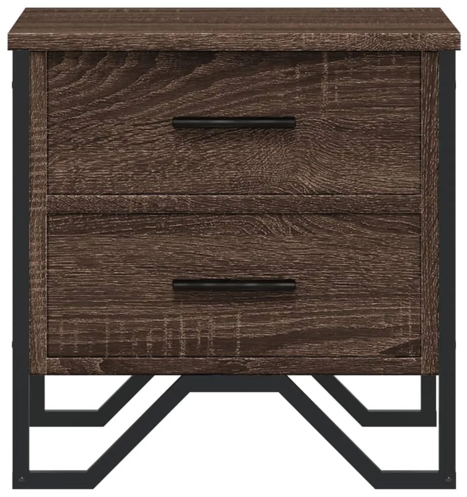 Mesa de cabeceira 2 pcs derivados de madeira carvalho castanho