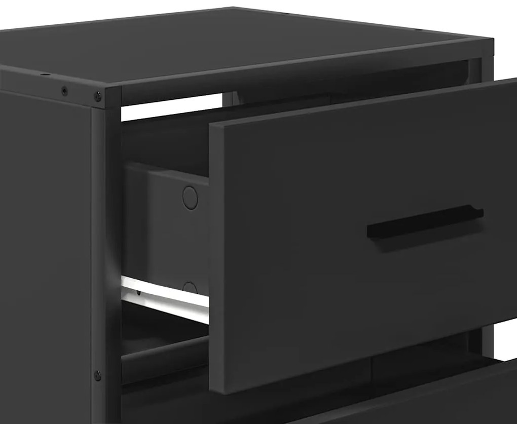 Mesas de cabeceira de parede 2 pcs 40x31x39,5 cm preto