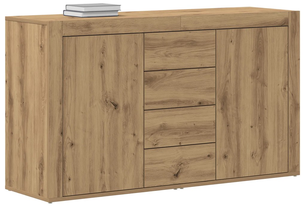 Buffet vidaXL Carvalho Artesanal Madeira engenheirada 120 x 36 x 69 cm