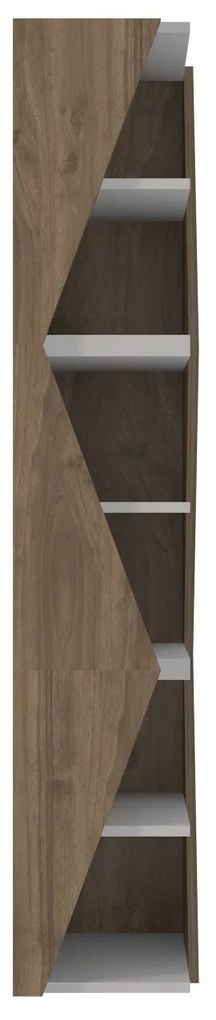 Estante Arrow – Nogueira e Branco – 31,8 cm Largura x 165 cm Altura x