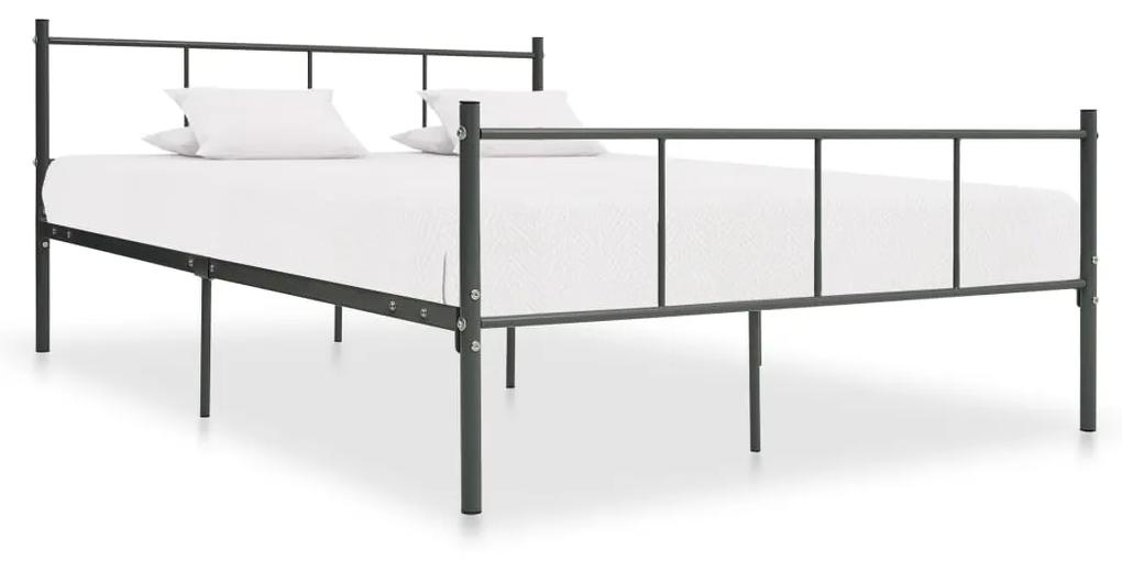 284647 vidaXL Estrutura de cama 160x200 cm metal cinzento