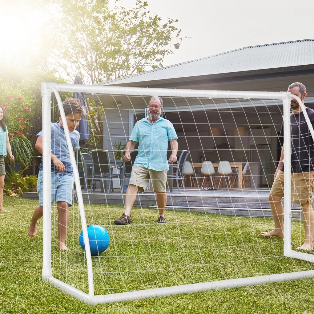 Baliza de futebol portátil para crianças Rede de futebol resistente Estrutura em PVC Montagem rápida 183 x 82 x 120 cm