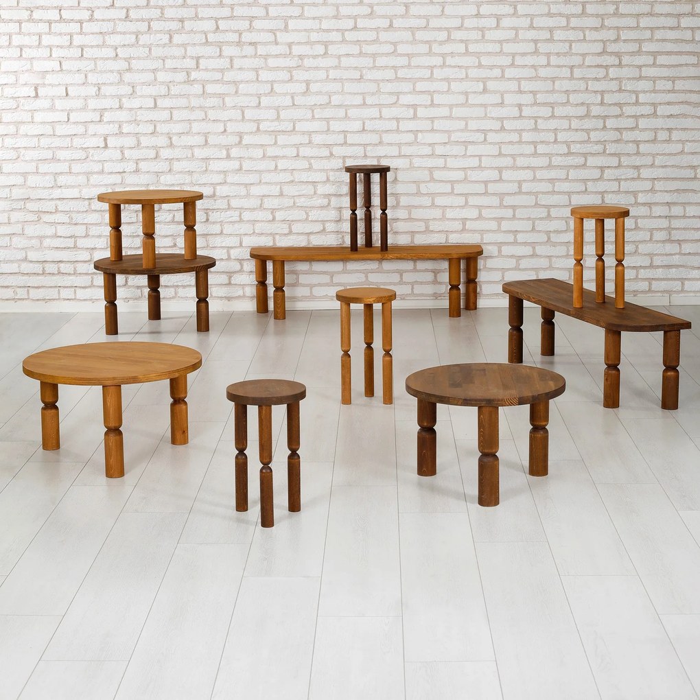 Mesa de Centro Ida – Nogueira – 70x40x70 cm