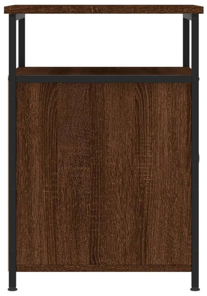 Mesa cabeceira 40x42x60 cm derivados madeira carvalho castanho