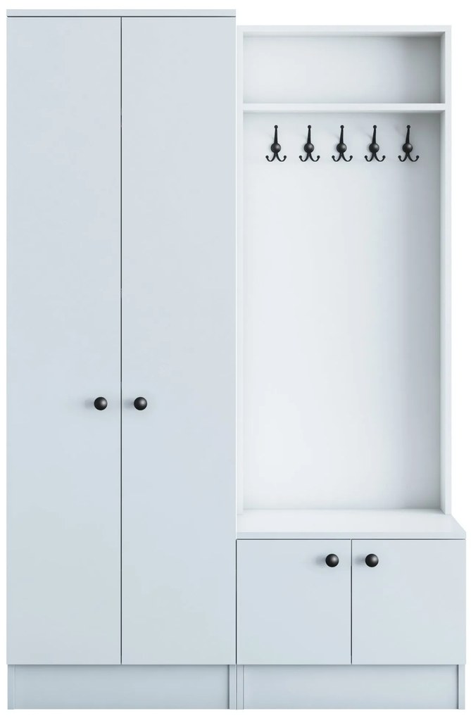 Hall Stand M11 – Branco – 119,6 cm x 182,8 cm x 37,3 cm