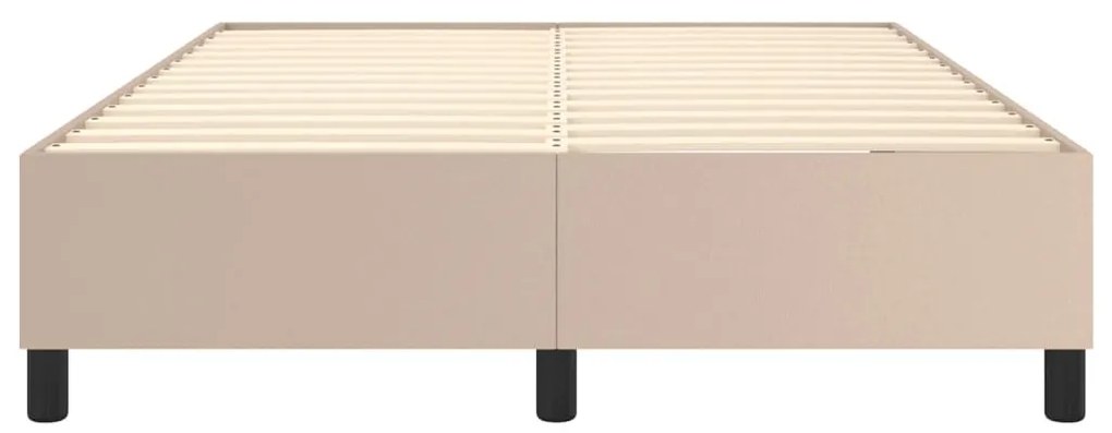 Estrutura de cama 140x190 cm couro artificial cappuccino