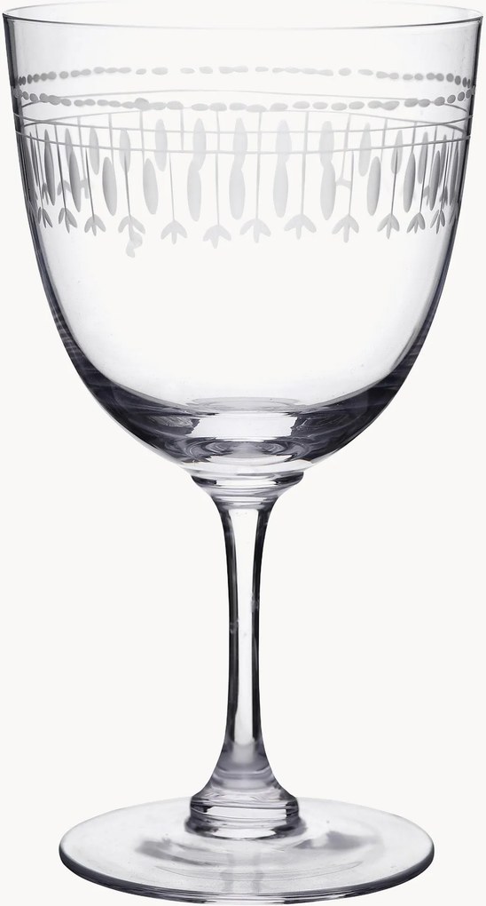 Copos de vinho em cristal artesanal Ovals, conjunto de 4