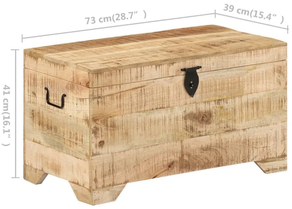 Arca de arrumação madeira de mangueira áspera maciça