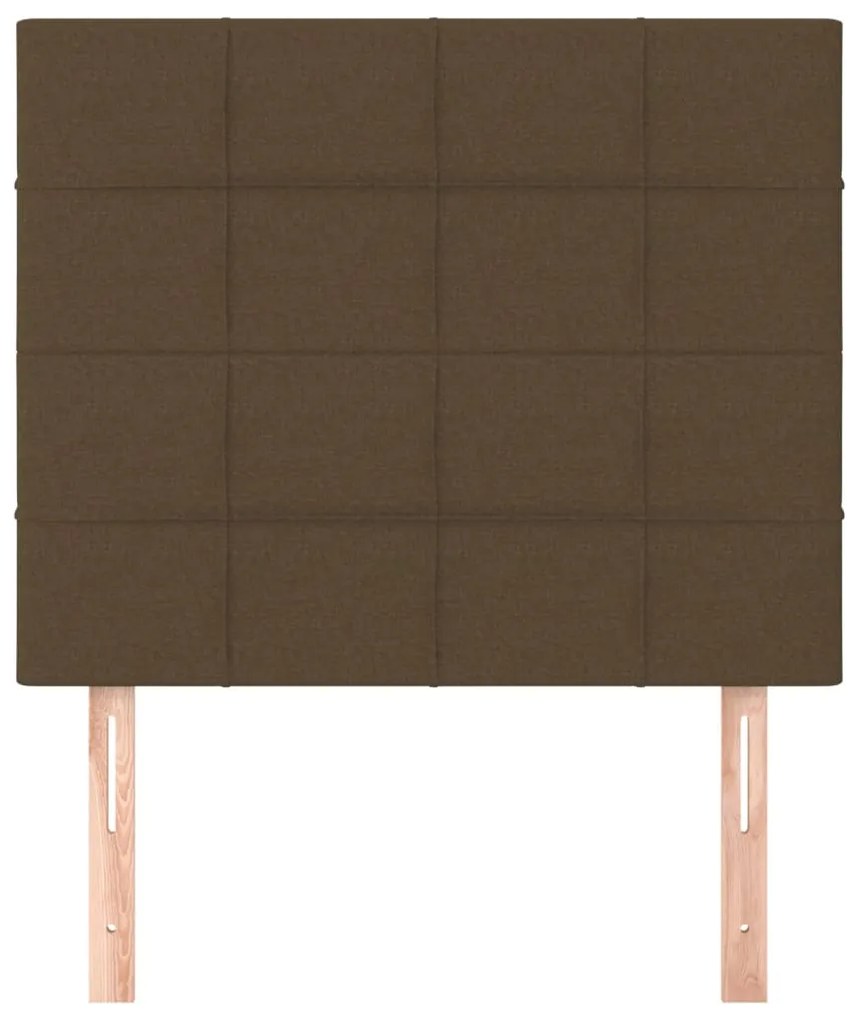 Cabeceira de cama 2 pcs tecido 100x5x78/88 cm castanho -escuro