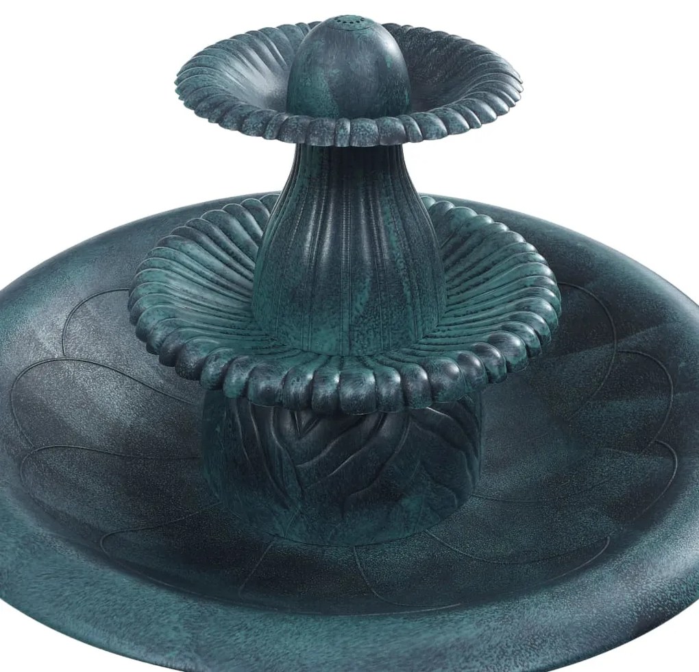 Banheira para pássaros com fonte 50x91 cm plástico verde