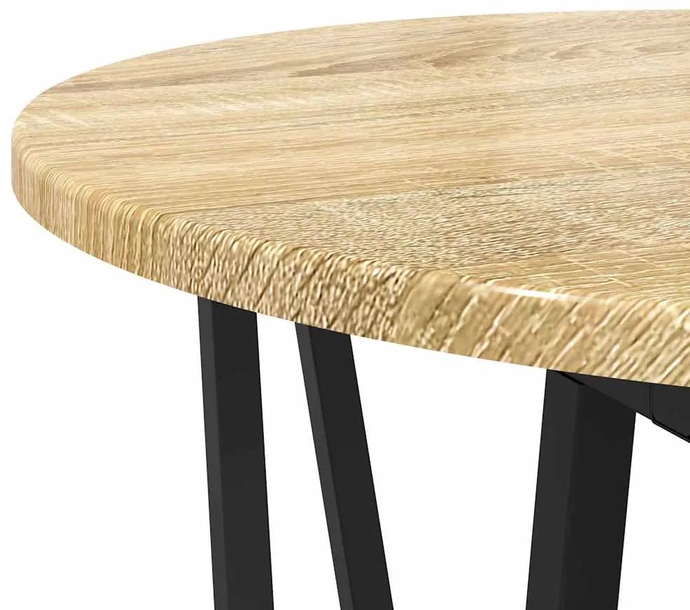 Mesa de Apoio vidaXL 2 pcs Madeira de Carvalho Sonoma e Metal