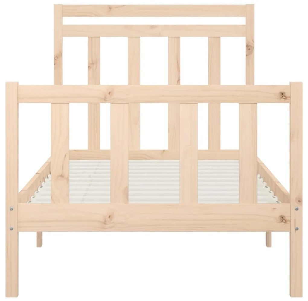 Estrutura de cama 90 x 200 cm pinho maciço