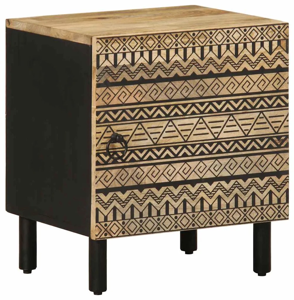 Mesa de cabeceira 2 pcs 40x33,5x46 cm mangueira áspera maciça