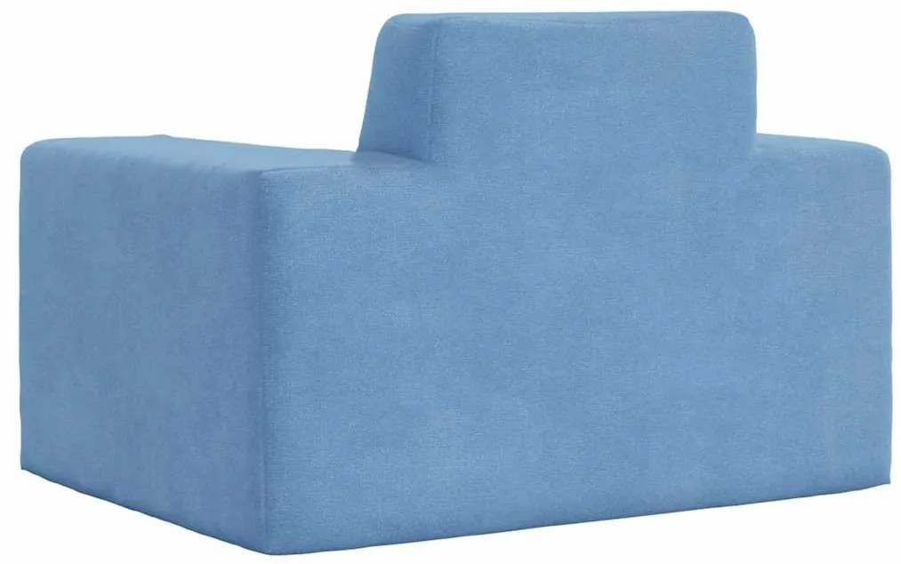 Sofá infantil pelúcia macia azul