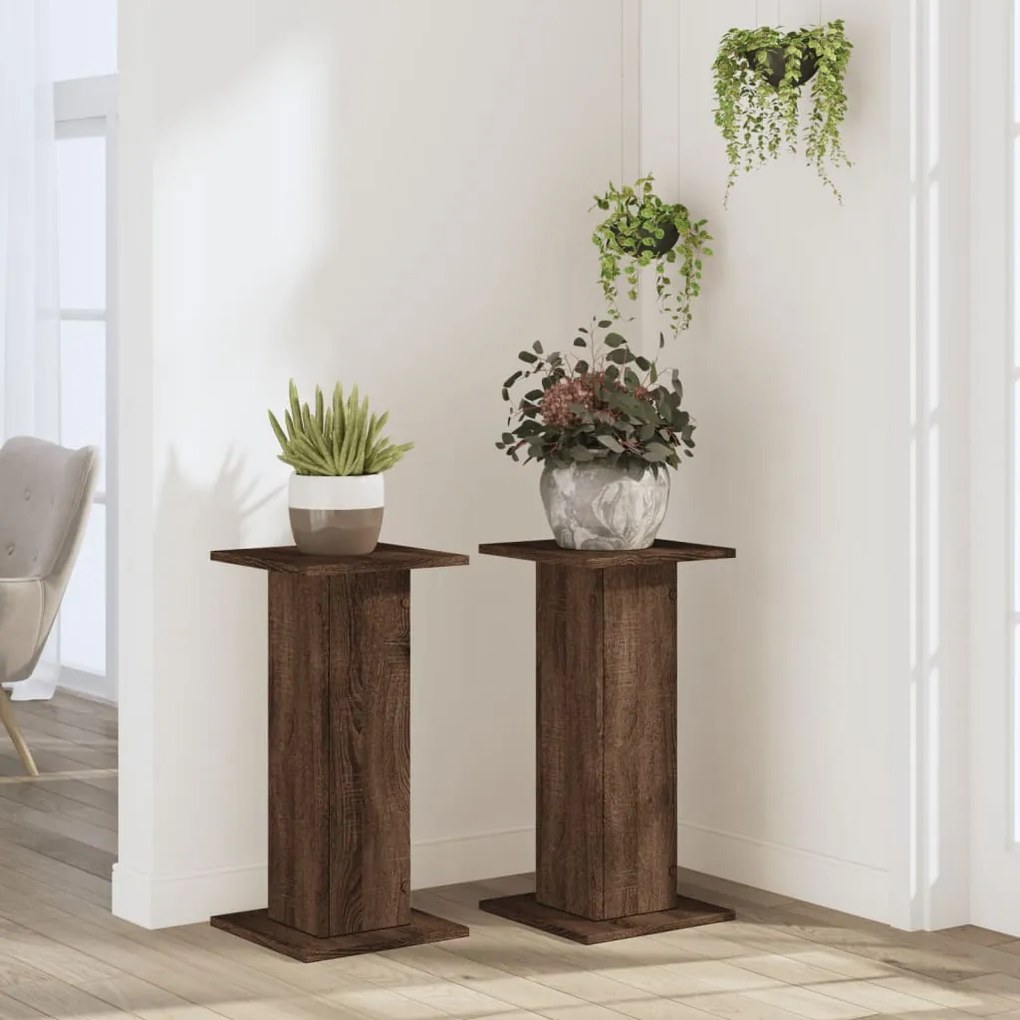 Suportes p/ plantas 2 pcs 30x30x60 cm derivados de madeira