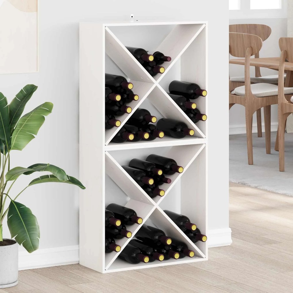 vidaXL Escorredor de Vinho 2 pcs Branco 62 x 25 x 62 cm