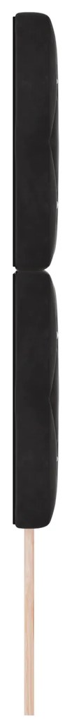 Cabeceira vidaXL Botão de Cristal Tufted Preta 80 cm Veludo, Cabeceira