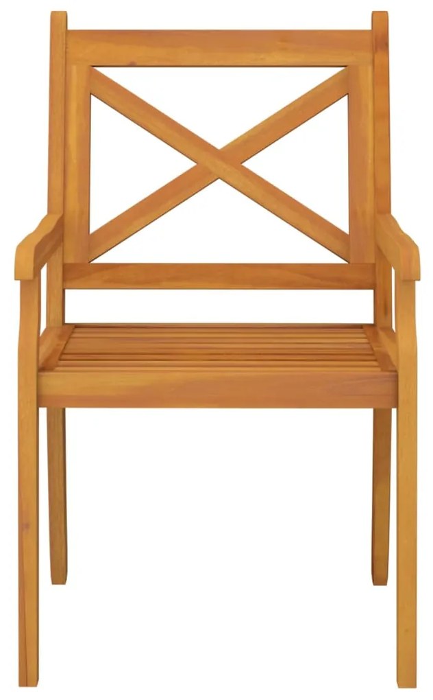 Cadeiras de jantar de exterior 3 pcs madeira de acácia maciça