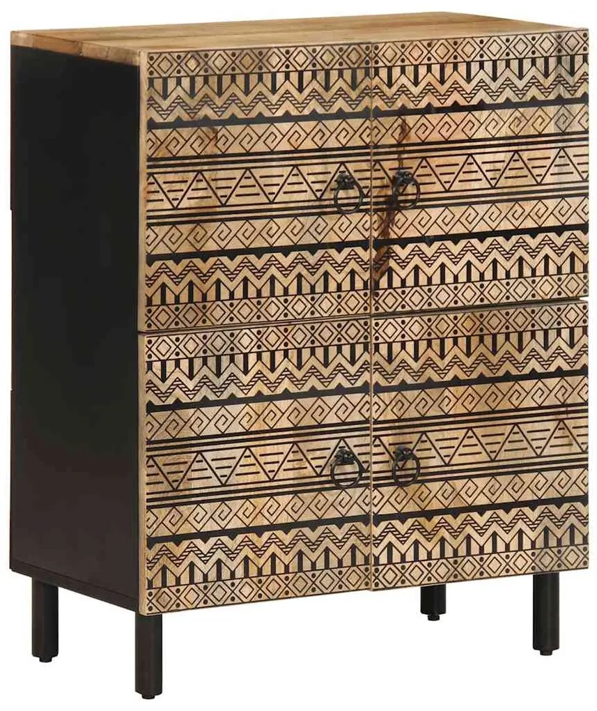 vidaXL Aparador 60x33,5x75 cm madeira de mangueira áspera maciça