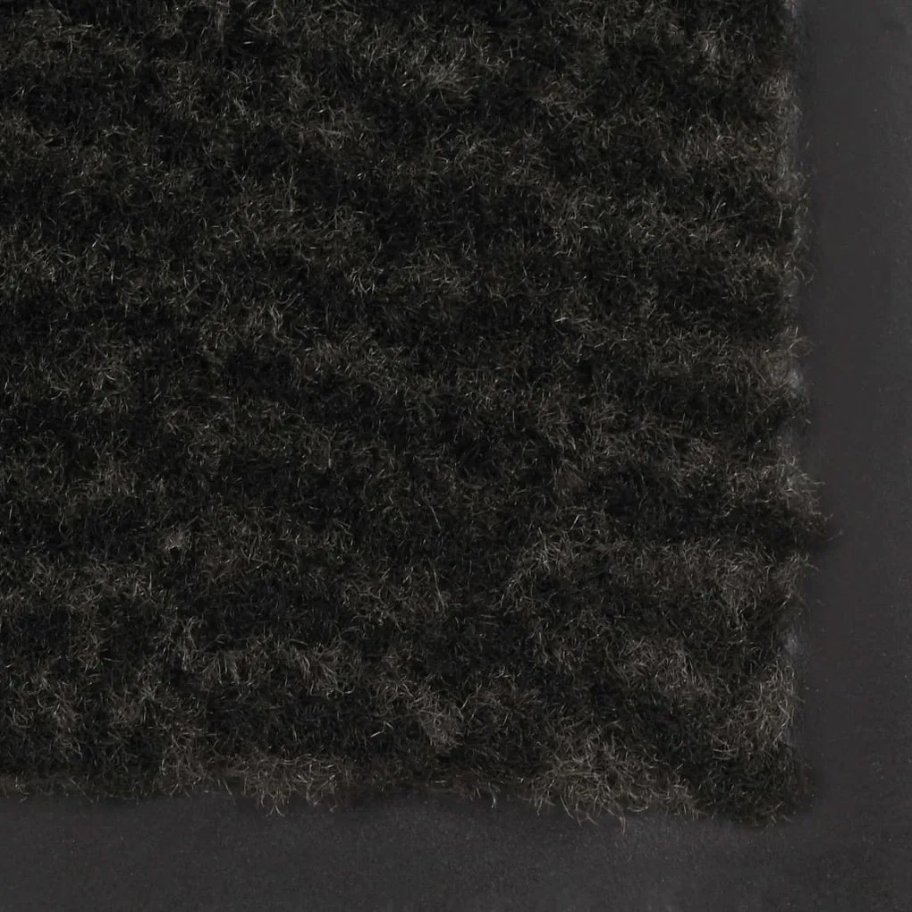 Tapete controlo de pó retangular tufado 2 pcs 120x180 cm preto