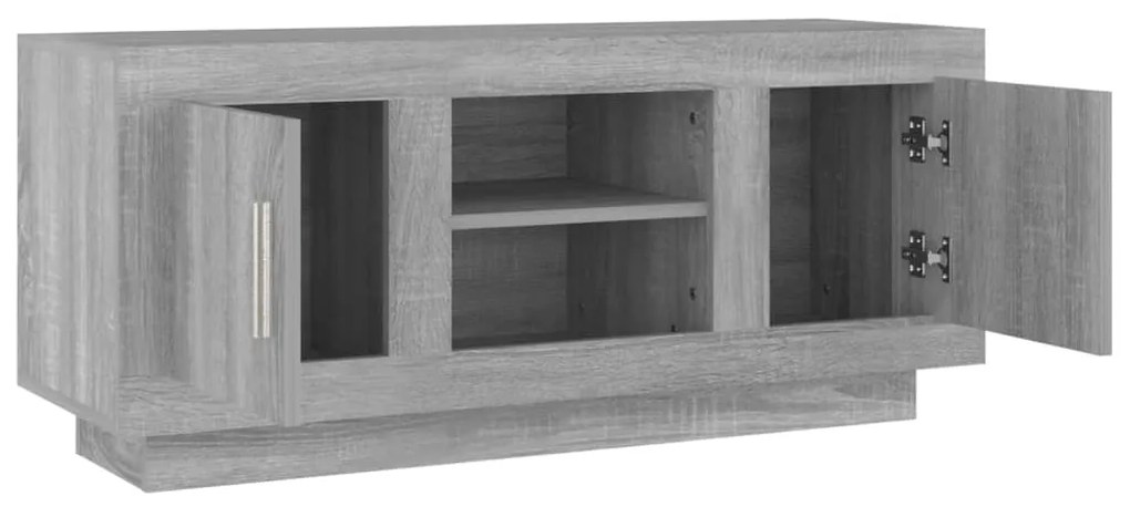 Móvel de TV 102x35x45 cm derivados de madeira cinzento sonoma